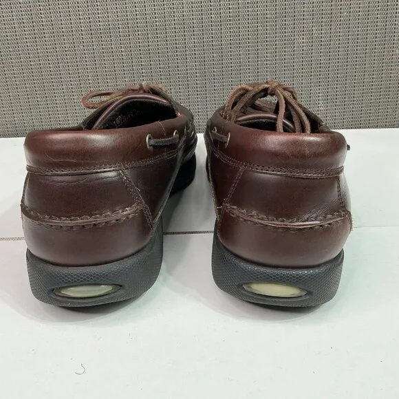 G.H. Bass & Co. Harry II Mens Brown Leather Boat Shoes 12M Rubber Sole - Picture 3 of 8